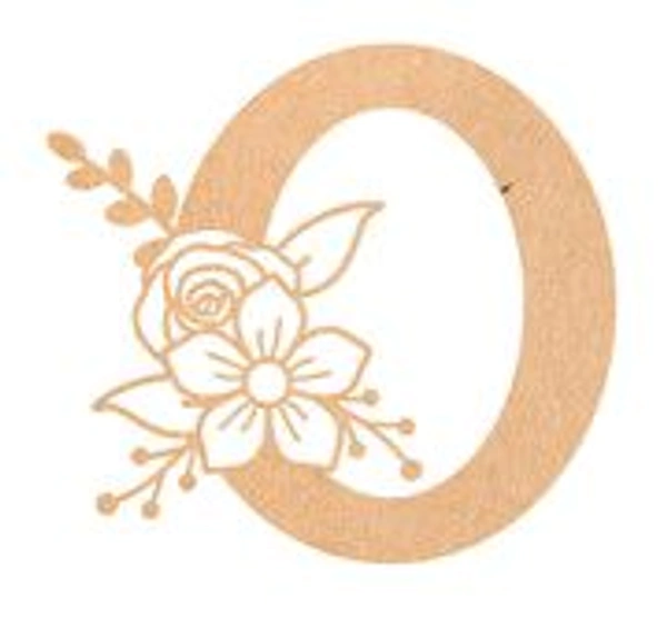 Floral Monogram M-Q - 12 inches, O