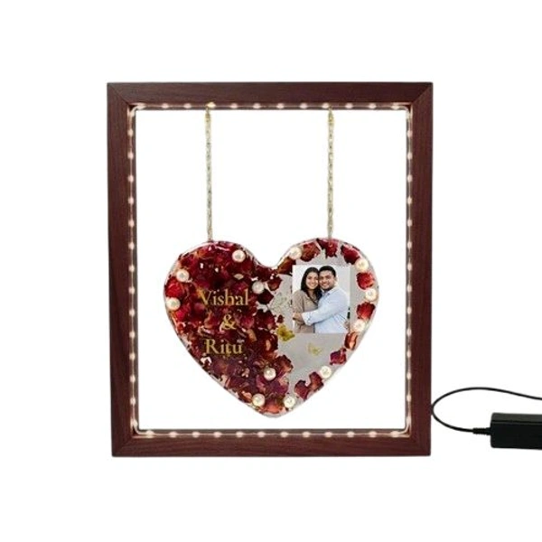 Teakwood LED Photo Preservation Frame - 10 * 10 * 2 inches