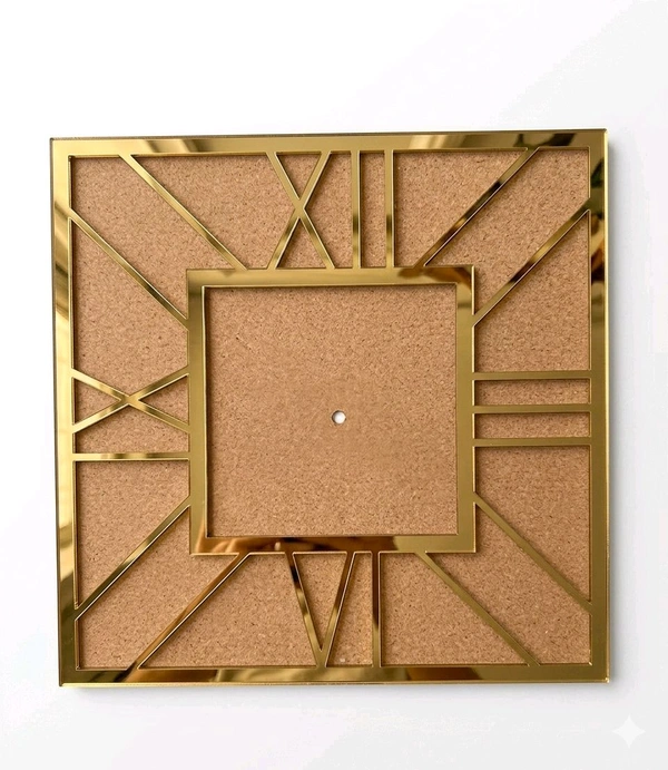 MDF - Acrylic Clock - Gold, 10 inches