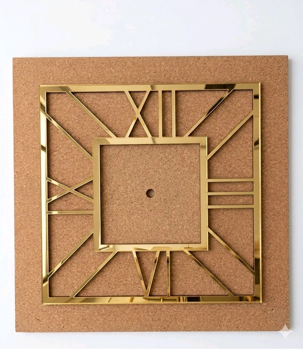 MDF - Acrylic Clock - Gold, 18 inches