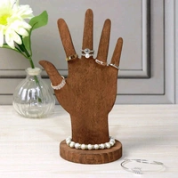 Wooden Hand Shape Jewellery Display Stand For Fingure Rings