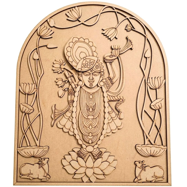 Multi layered MDF Shrinath ji Cutout - 10 inches, 4 + 4 mm