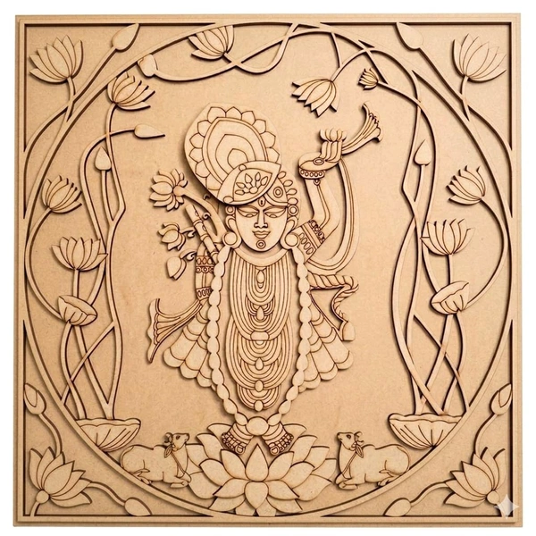 Multi layered MDF Shrinath ji Cutout - 18 inches, 4 + 6 mm