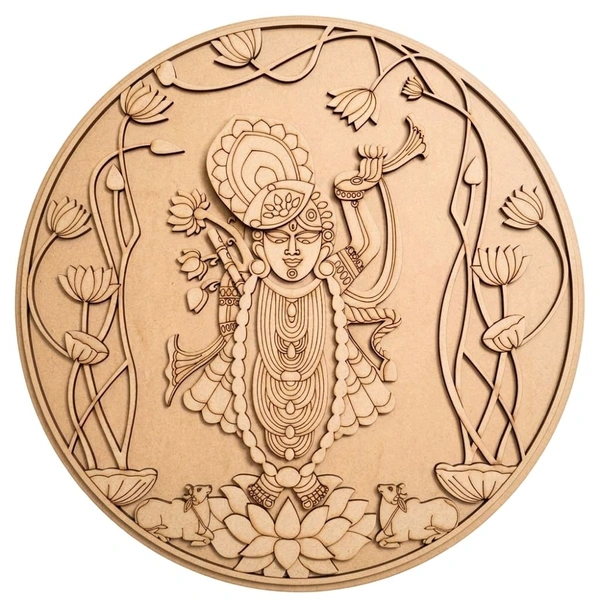 Multi layered MDF Shrinath ji Cutout - 24 inches, 4 + 6 mm