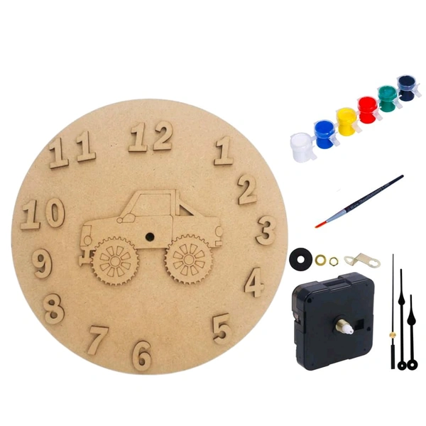 Kids Clock DIY Kit- Truck Theme - 10 pieces