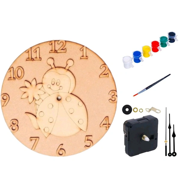 Kids Clock DIY Kit- Ladybug Theme - 10 pieces