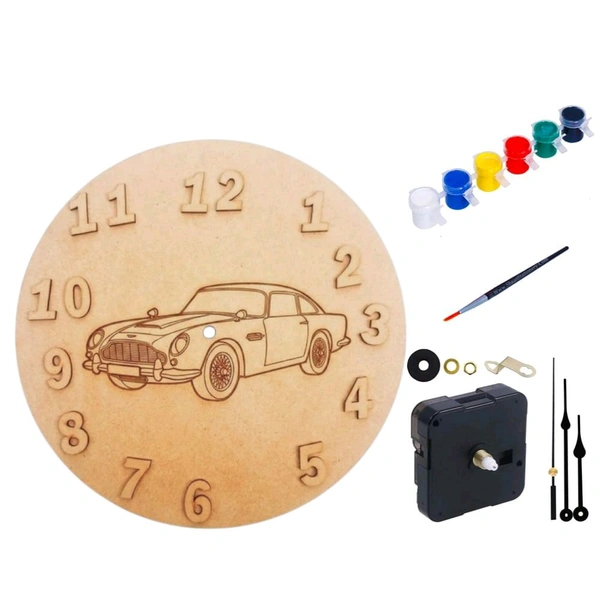 Kids Clock DIY Kit- Car Theme - 1 piece