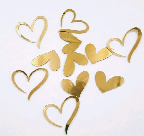 Heart Acrylic Cutouts - 45 Pieces