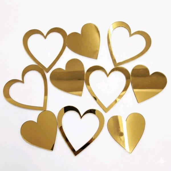Heart Acrylic Cutouts - 45 Pieces