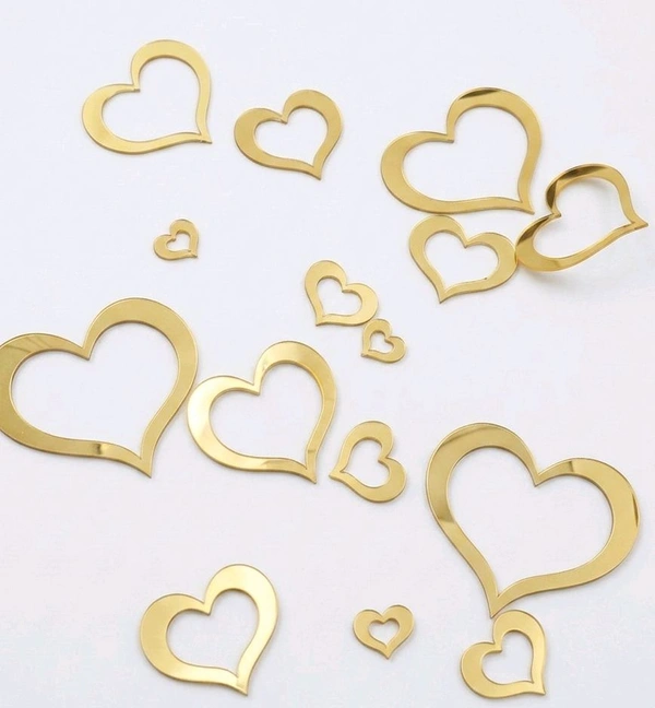 Heart Acrylic Cutouts - 45 Pieces