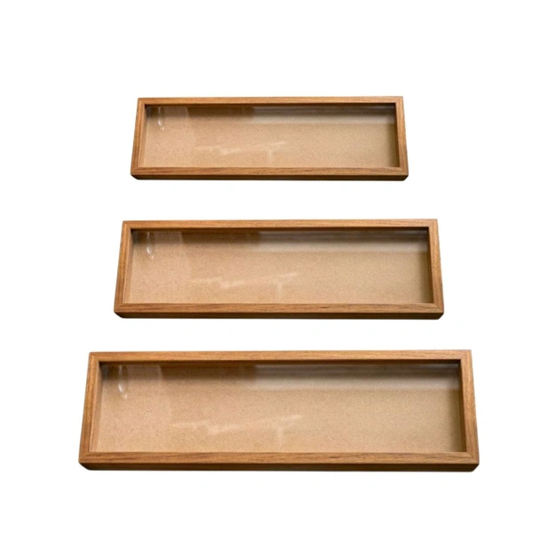 Teakwood Frame With MDF Base / Toran Base With Sliding Acrylic Cover - 12 * 6 inches