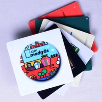 Premium Acrylic Tea Coasters UV Printed Set of 6 with Stand | Chennai