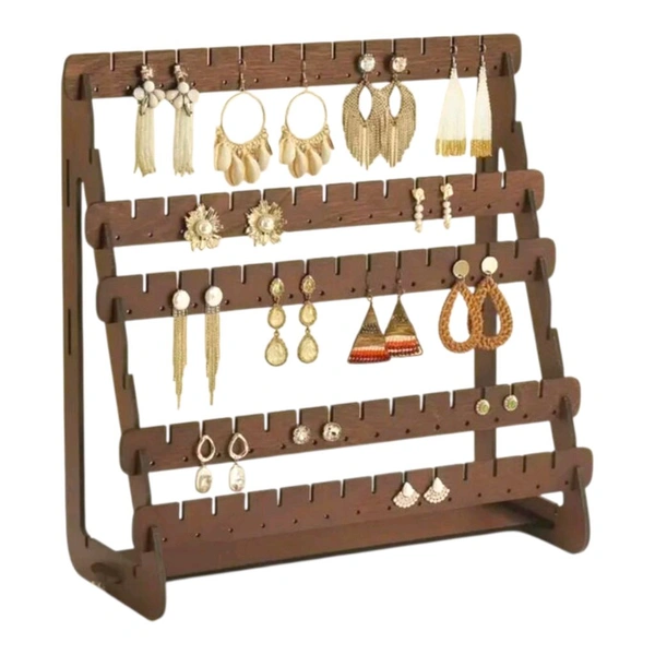 Earrings Display Stand - walnut brown
