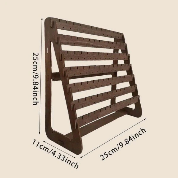 Earrings Display Stand - walnut brown