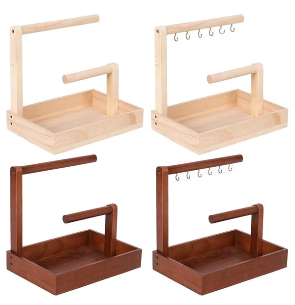 Jewellery Organiser Display Stand - walnut Brown