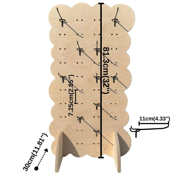 Pegboard Display Stand - Hooks 10 sets
