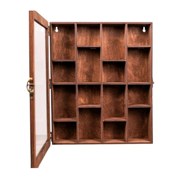Perfume display cabinet / Wall mounted cabinet with glass doors / Perfume display wall shelf / Perfume display stand - size 1