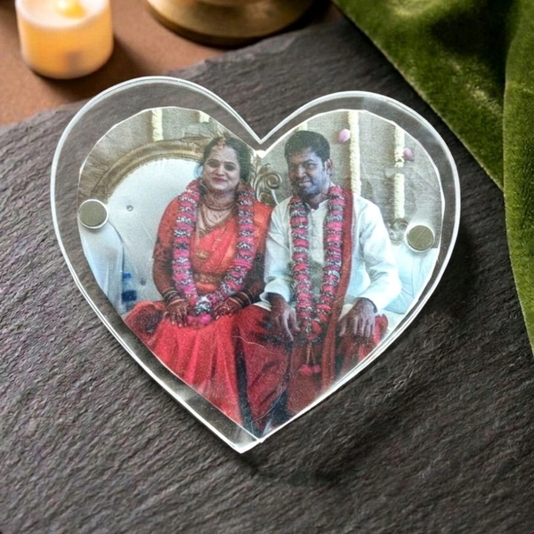 Acrylic Polaroid Fridge Magnet- Heart - 5