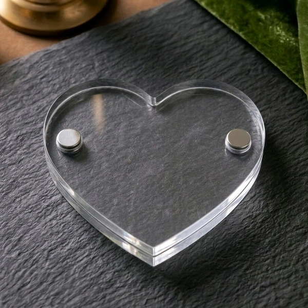 Acrylic Polaroid Fridge Magnet- Heart - 50