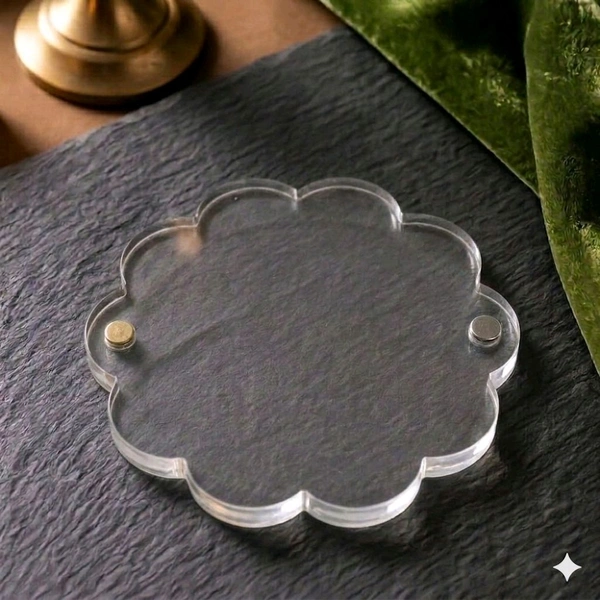 Acrylic Polaroid Fridge Magnet- Flower - 50 pieces
