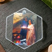 Acrylic Polaroid Fridge Magnet- Hexagon - 50 pieces