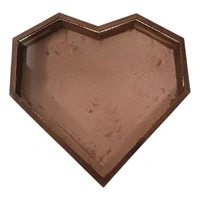 LED Teakwood Heart Frame - Acrylic Base Varmala Preservation - 15 * 13 * 1.25 inches