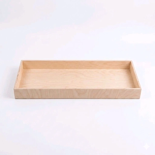 Birch Wood Tray With Birch Wood Base - 10 * 5 * 2 inches