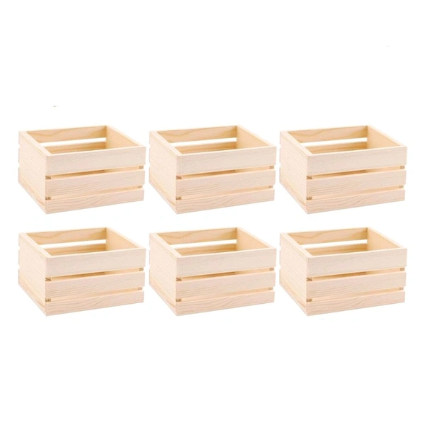 Wooden Crates / Rustic Wood Storage Boxes - 6