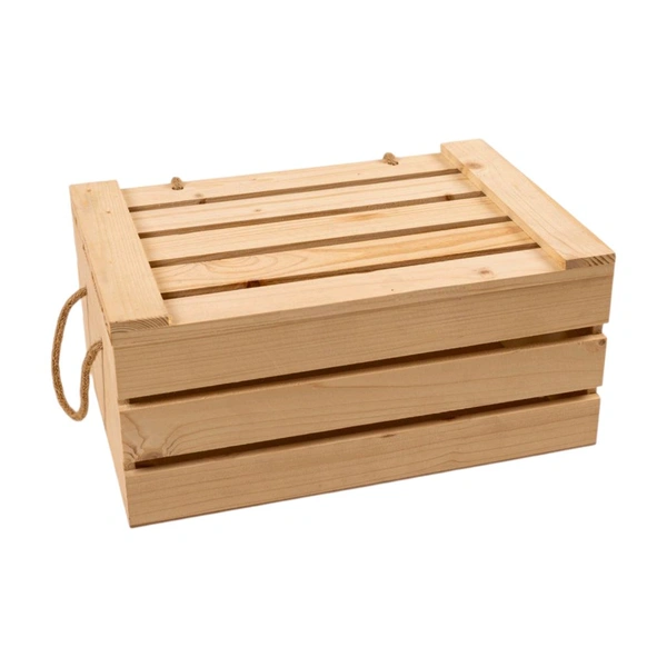 Pinewood Crate Box - 14 * 10 * 6 inches