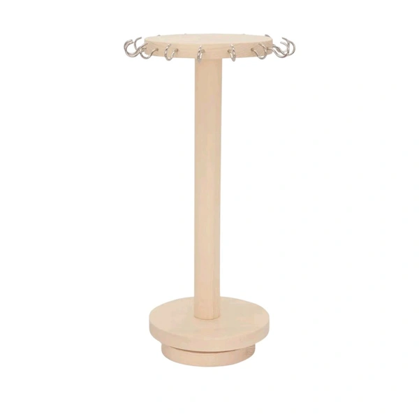 DIY Necklace Holder 360° Rotating Wooden Jewelry Organizer