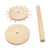 DIY Necklace Holder 360° Rotating Wooden Jewelry Organizer