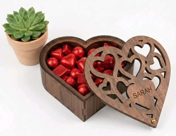 Heart Shape Chocolate Box - 50 pieces