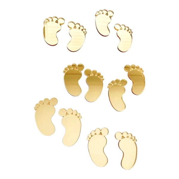 Baby Feet Acrylic Cutouts - 45 Pieces