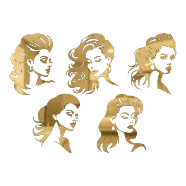 Lady / Female Face Acrylic Cutouts - 10 pieces