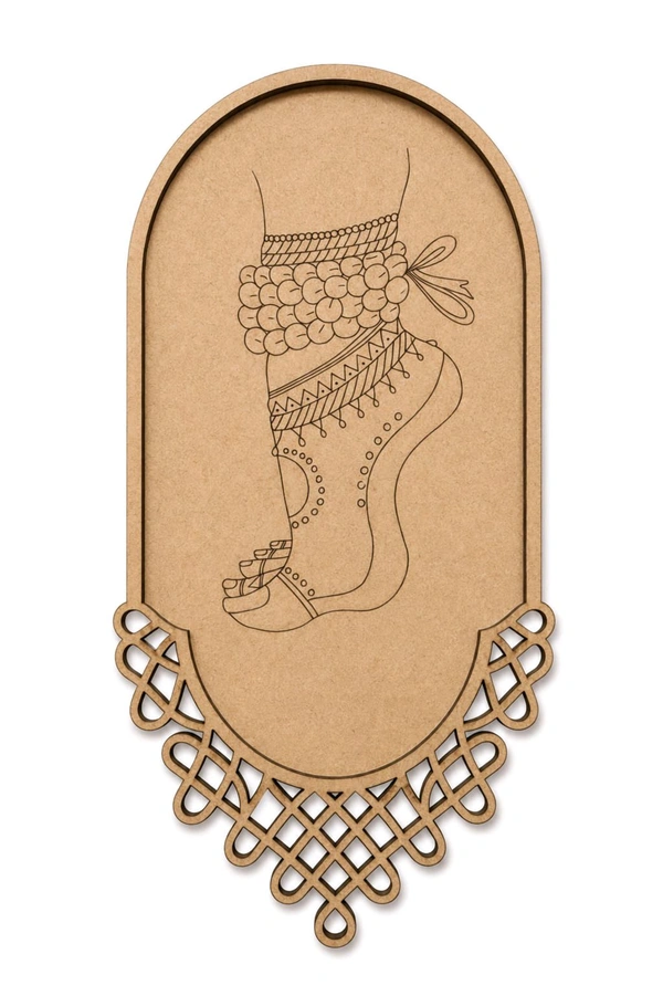 Kolam & Dance Theme Wall Hanging-set Of 4 - Ghungru