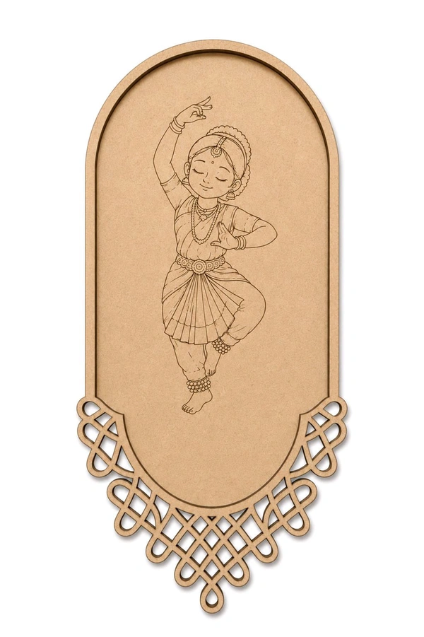 Kolam & Dance Theme Wall Hanging-set Of 4 - Tabla