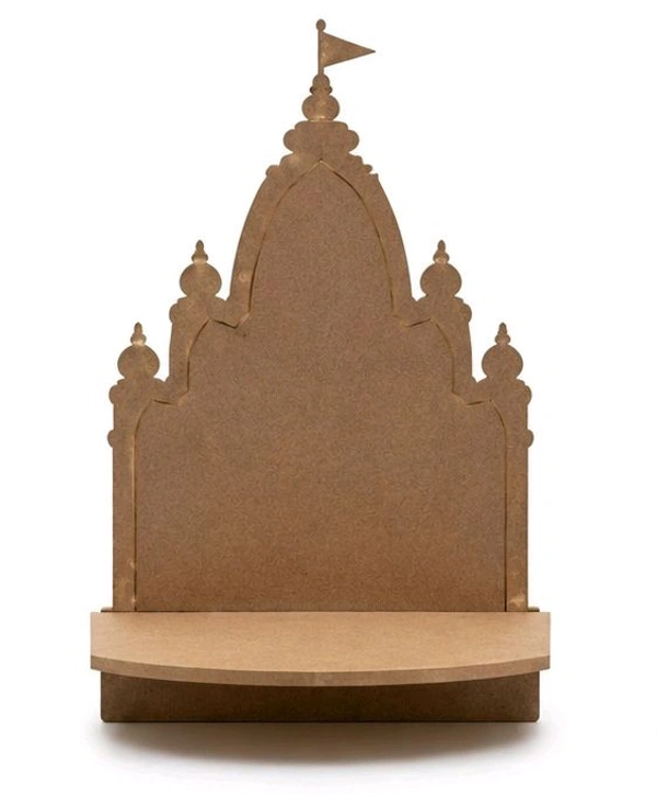 Traditional Temple Style Wall Floating Shelf / Diya Stand - 10 * 6.25 * 2.5 inches