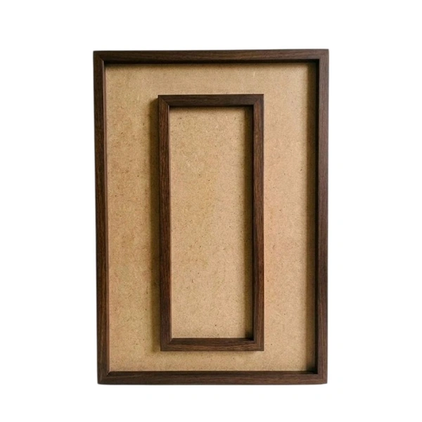 Teakwood Double Varmala Preservation Frame - 18 * 13 * 2 inches
