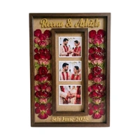 Teakwood Double Varmala Preservation Frame - 24 * 18 * 2 inches
