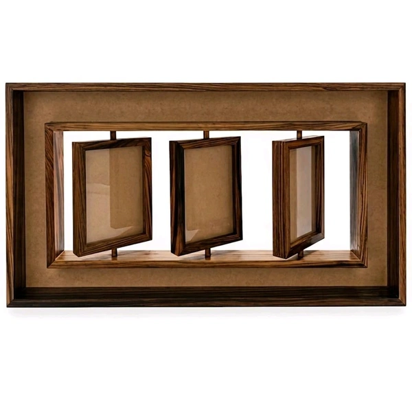 Teakwood Rotating Preservation Frame With Acrylic Base