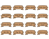 Christian Weddings Brooch Tags