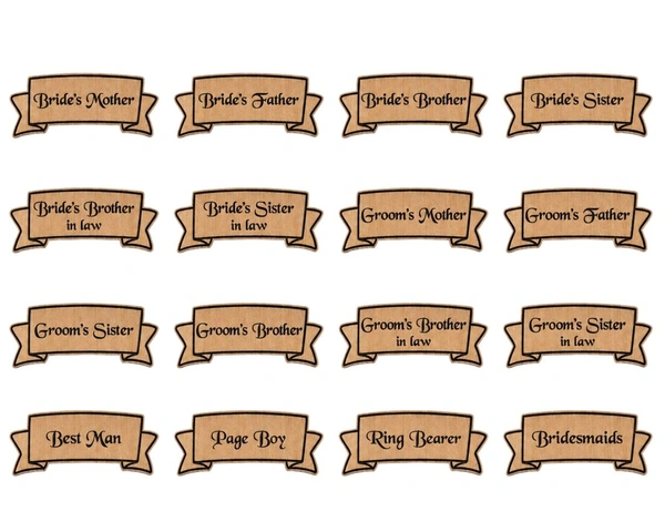 Christian Weddings Brooch Tags
