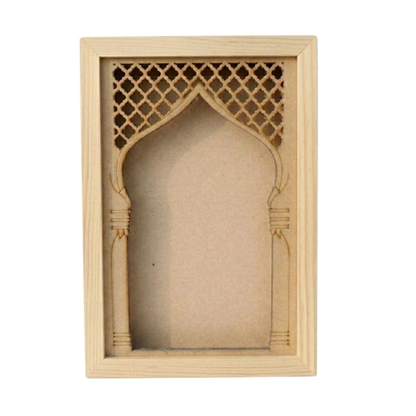 MDF Jharokha Wall Panel With Wooden Frame - 16 * 9 * 1.25 inches