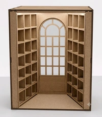 DIY Miniature Book Nook / Victorian Library Wing/ Library Room Box With Shelf For Books - Without Acrylic cover
