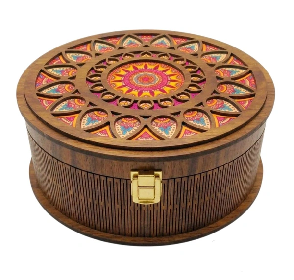 Pre Lam Gift Box Round - 10 * 10 * 2.5 inches