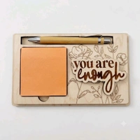 Wooden Sticky Notes & Pen Holder - 5, Focus on the good