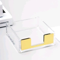 Acrylic Sticky Note Holder / Post Note Pad Holder - 10 pieces, without branding