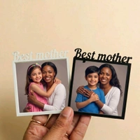 Double Layer Photo Frame Fridge Magnet Rakshabandan Special - White, 10 pieces, best father