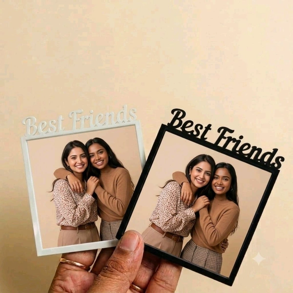 Double Layer Photo Frame Fridge Magnet Rakshabandan Special - White, 10 pieces, best mother