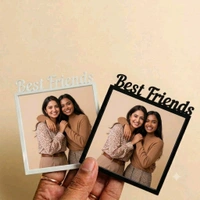Double Layer Photo Frame Fridge Magnet Rakshabandan Special - black, 5 pieces, best mother